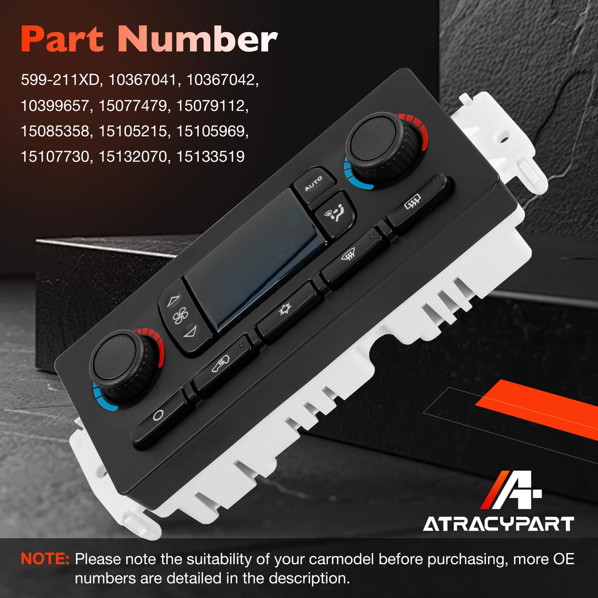 atracypart back connector detail highlighting plug-and-play OEM-style harness