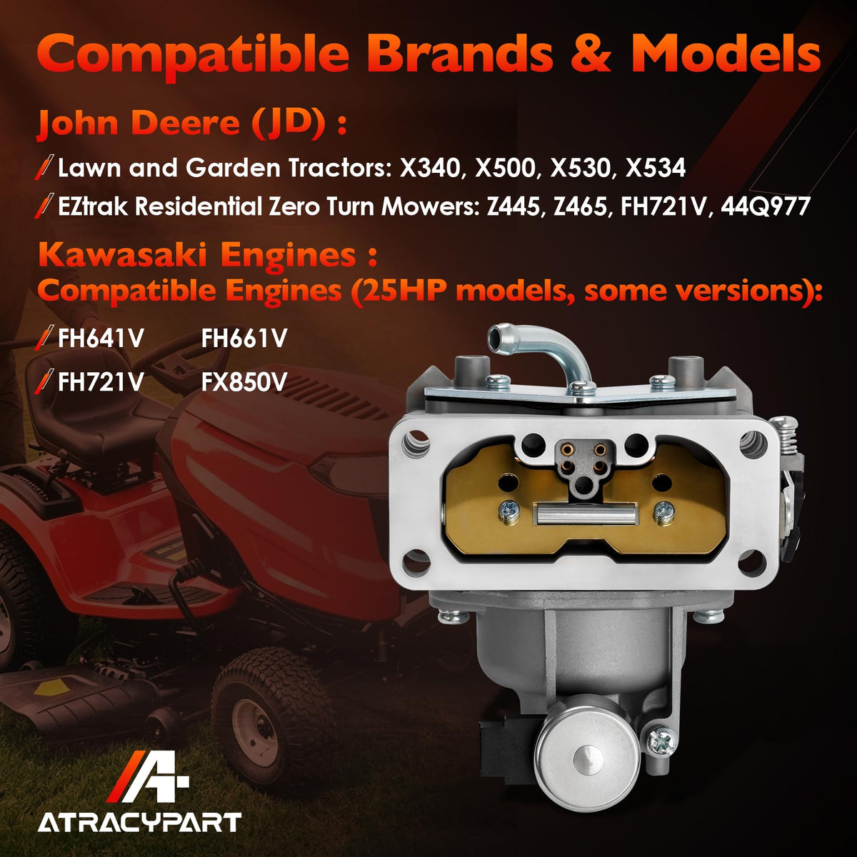 ATRACYPART close-up of carburetor jetting highlighting precision fuel metering