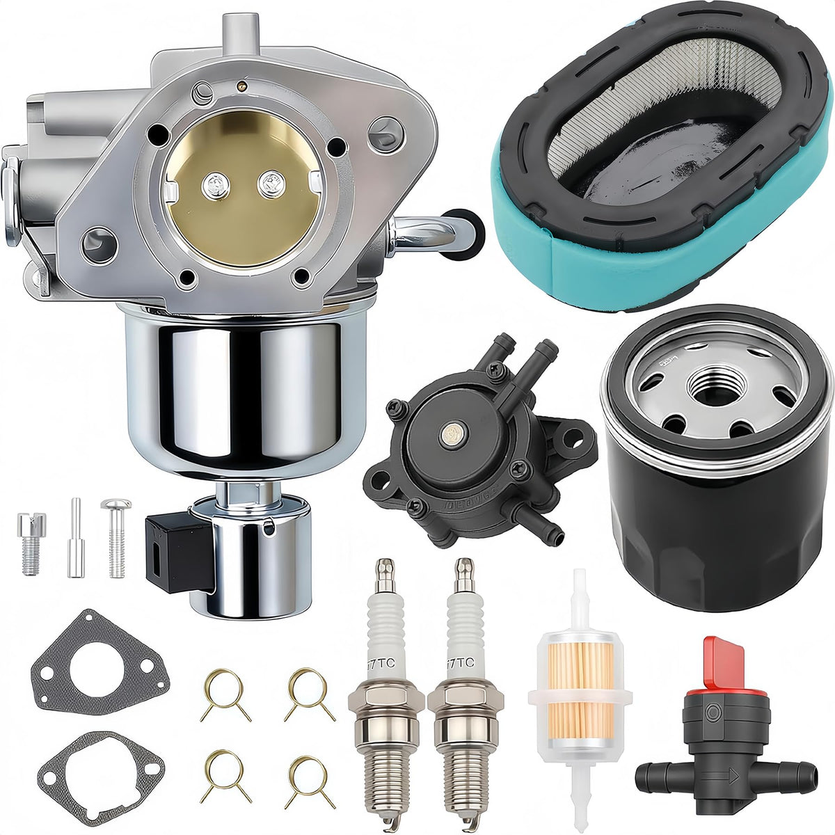 ATRACYPART carburetor front view showing mounting points for confident fitment