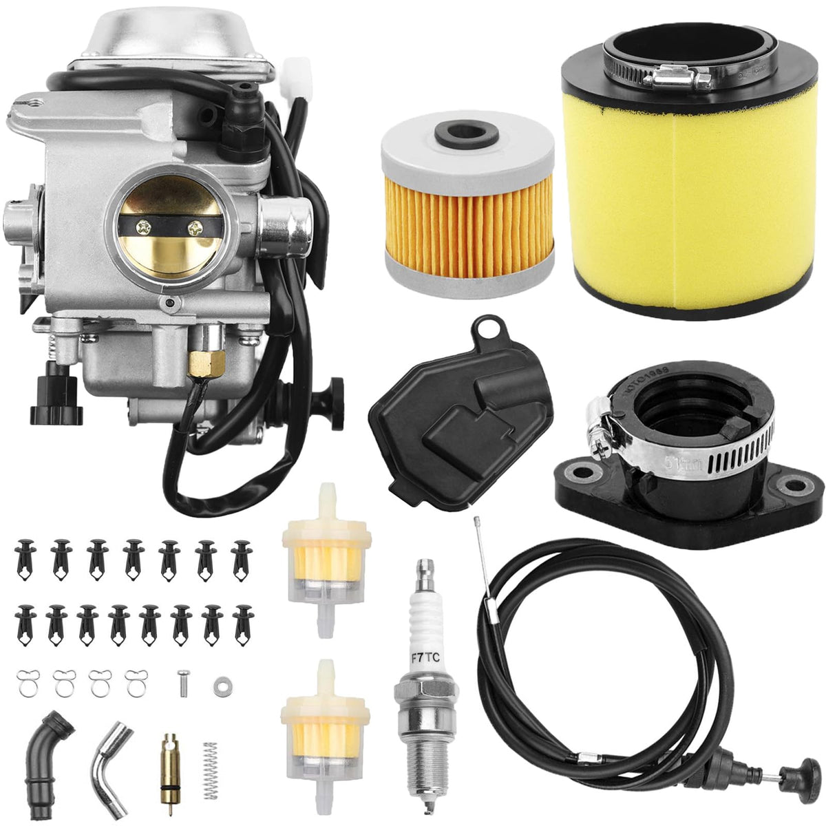 ATRACYPART carburetor front view showing mounting points and throttle housing benefit fast replacement