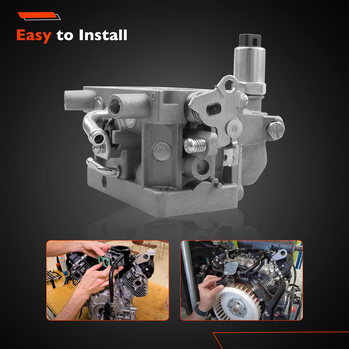 ATRACYPART carburetor mounted on generator demonstrating restored performance