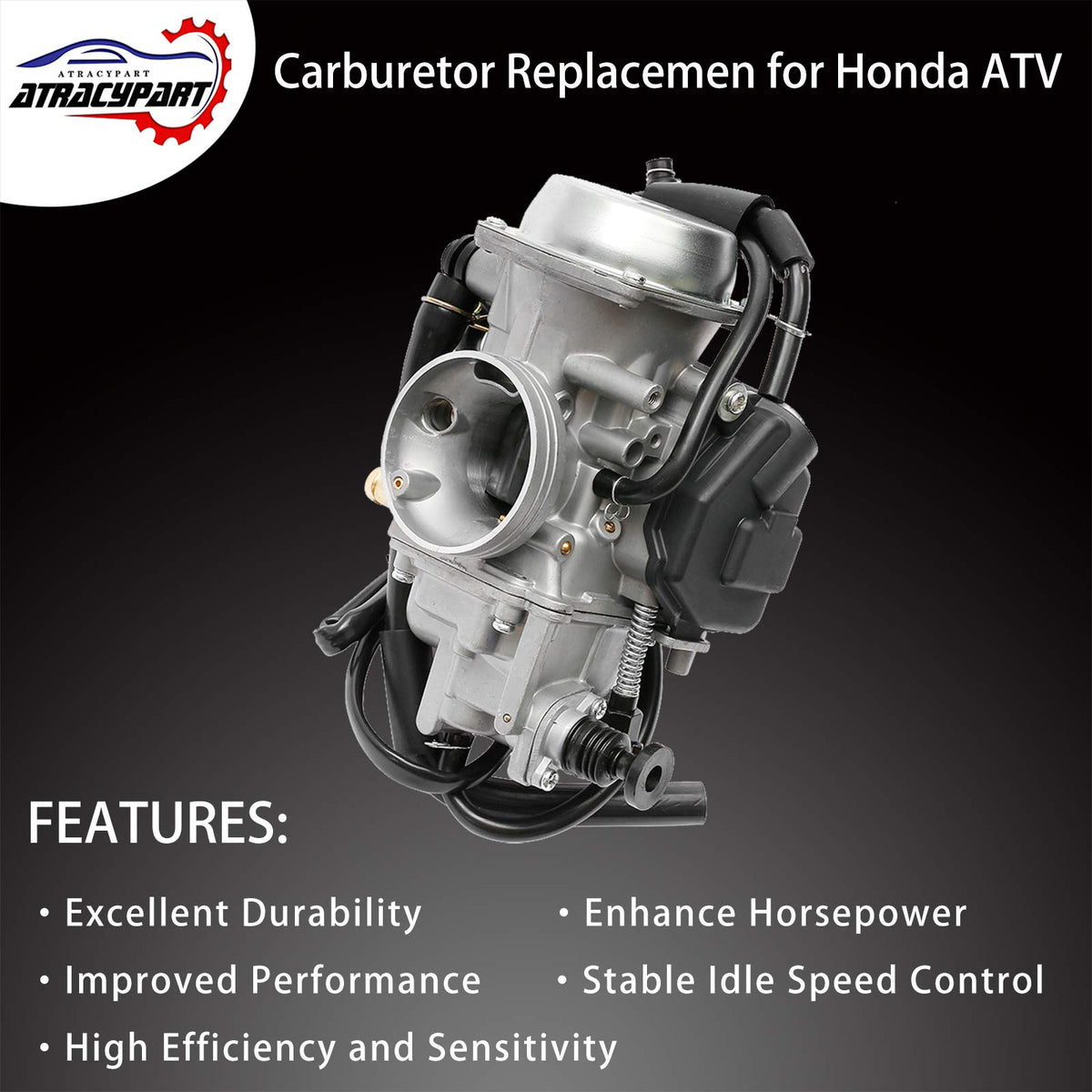 ATRACYPART carburetor side ports showing hose connections for easier installation