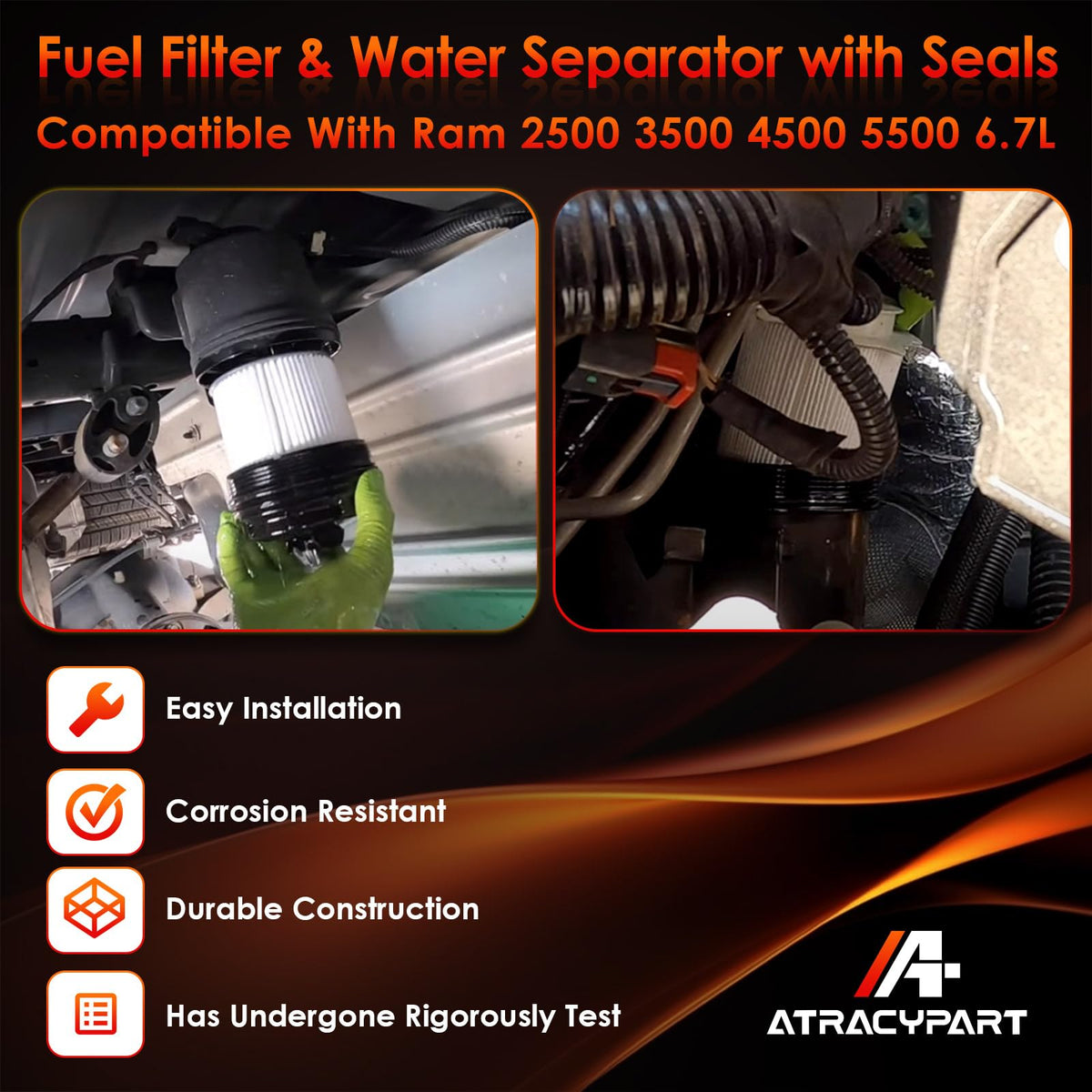 ATRACYPART close-up of multilayer filter media for superior contaminant capture