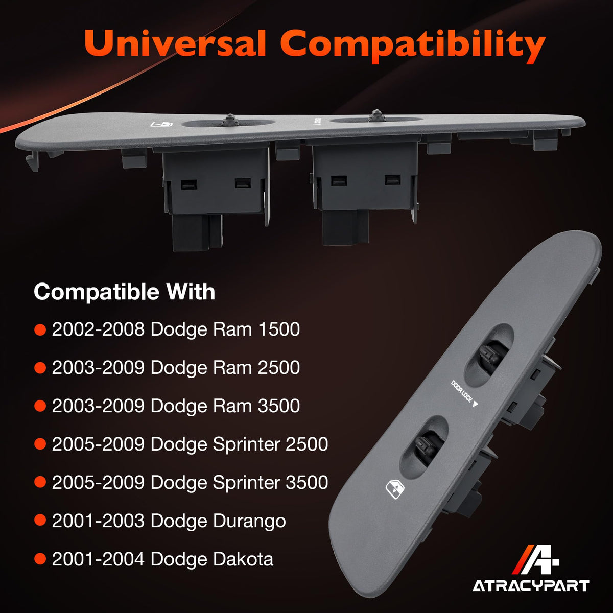 ATRACYPART OE-style connector plug visible, ensures secure electrical connection
