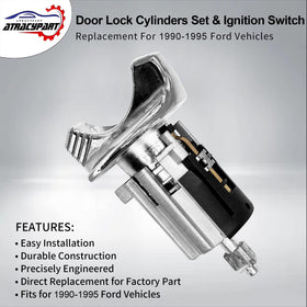 ATRACYPART door lock cylinder close-up with chrome finish for factory-matching appearance