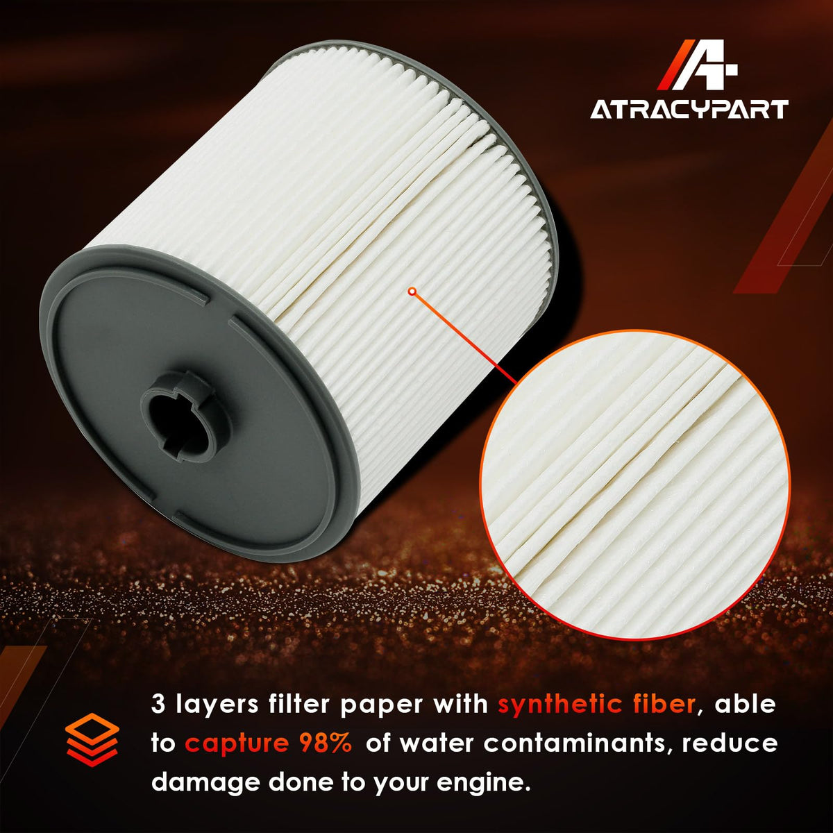 ATRACYPART clear drain bowl and sight glass for visible water separation