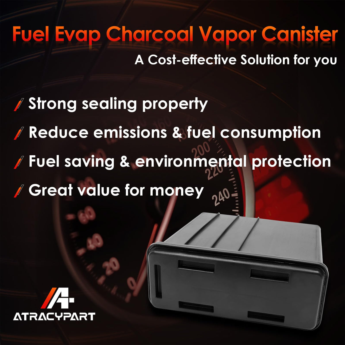 ATRACYPART canister label with OE numbers for assured compatibility
