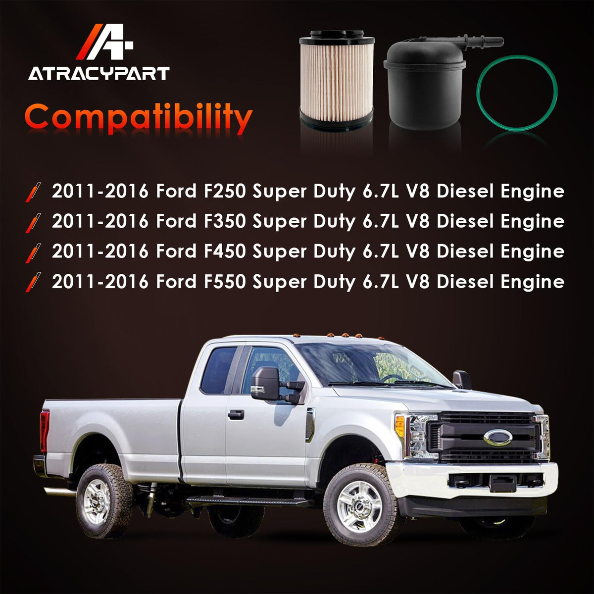 ATRACYPART FD4615 side label close-up with part numbers and fitment clarity