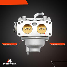 ATRACYPART carburetor size comparison with ruler confirming correct dimensions