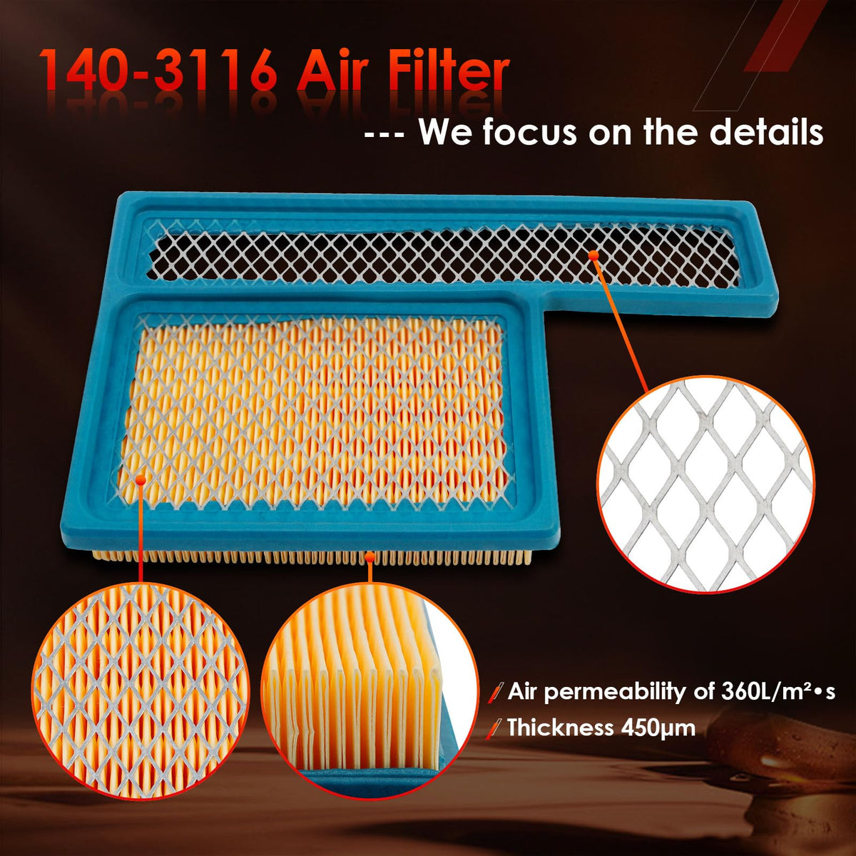 ATRACYPART fuel filter top view with seal for dependable fuel protection