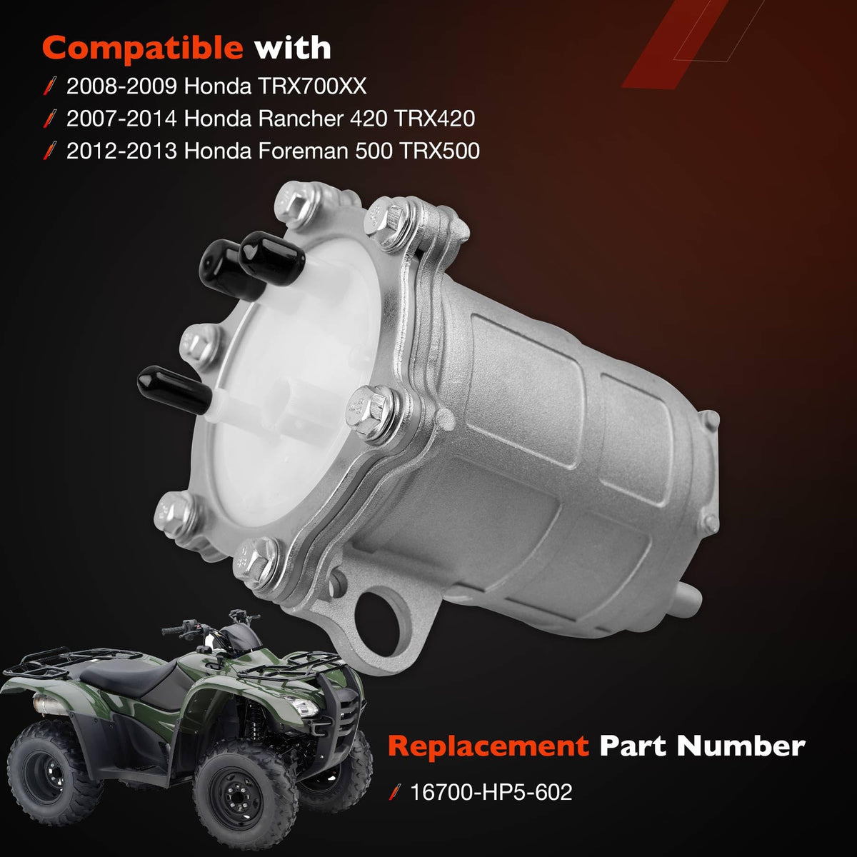 ATRACYPART fuel pump electrical connector detail ensuring correct plug-in fit