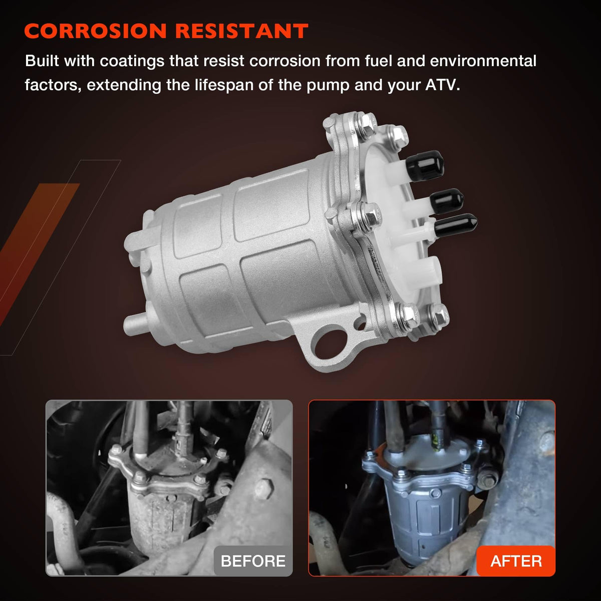 ATRACYPART fuel pump internals closeup highlighting corrosion-resistant parts