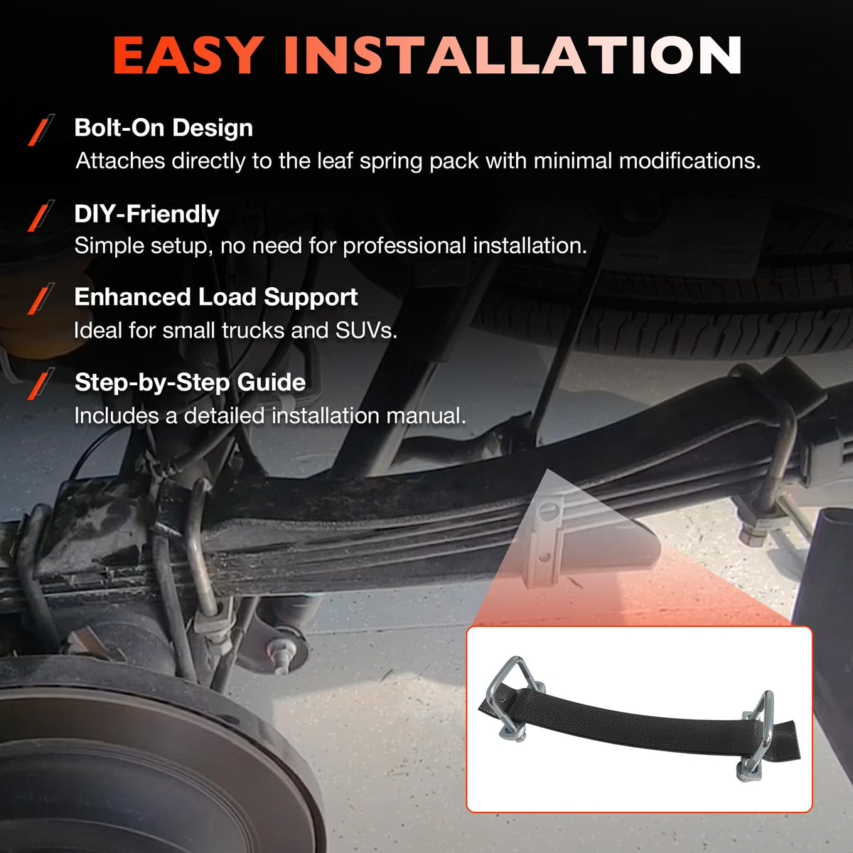 ATRACYPART included hardware laid out for easy bolt-on installation