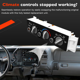 ATRACYPART installed in dash demonstrating direct-fit restoration of climate control