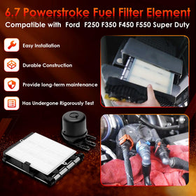 ATRACYPART fuel separator installed in engine bay illustrating correct fit benefit