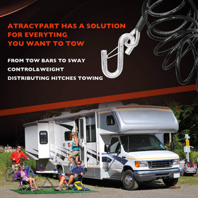 ATRACYPART installed on RV tow bar demonstrating reliable backup connection