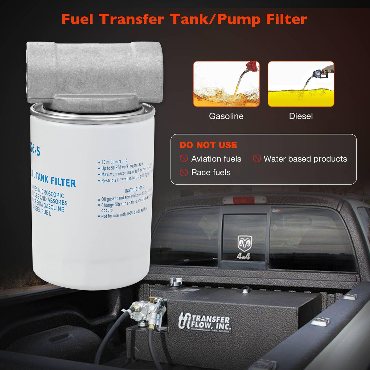 ATRACYPART installed on a transfer tank demonstrating clean fuel protection benefit