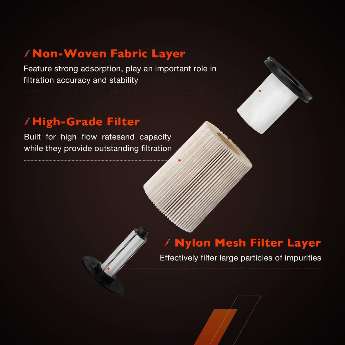ATRACYPART kit laid out with fuel oil engine and cabin filters for easy replacement