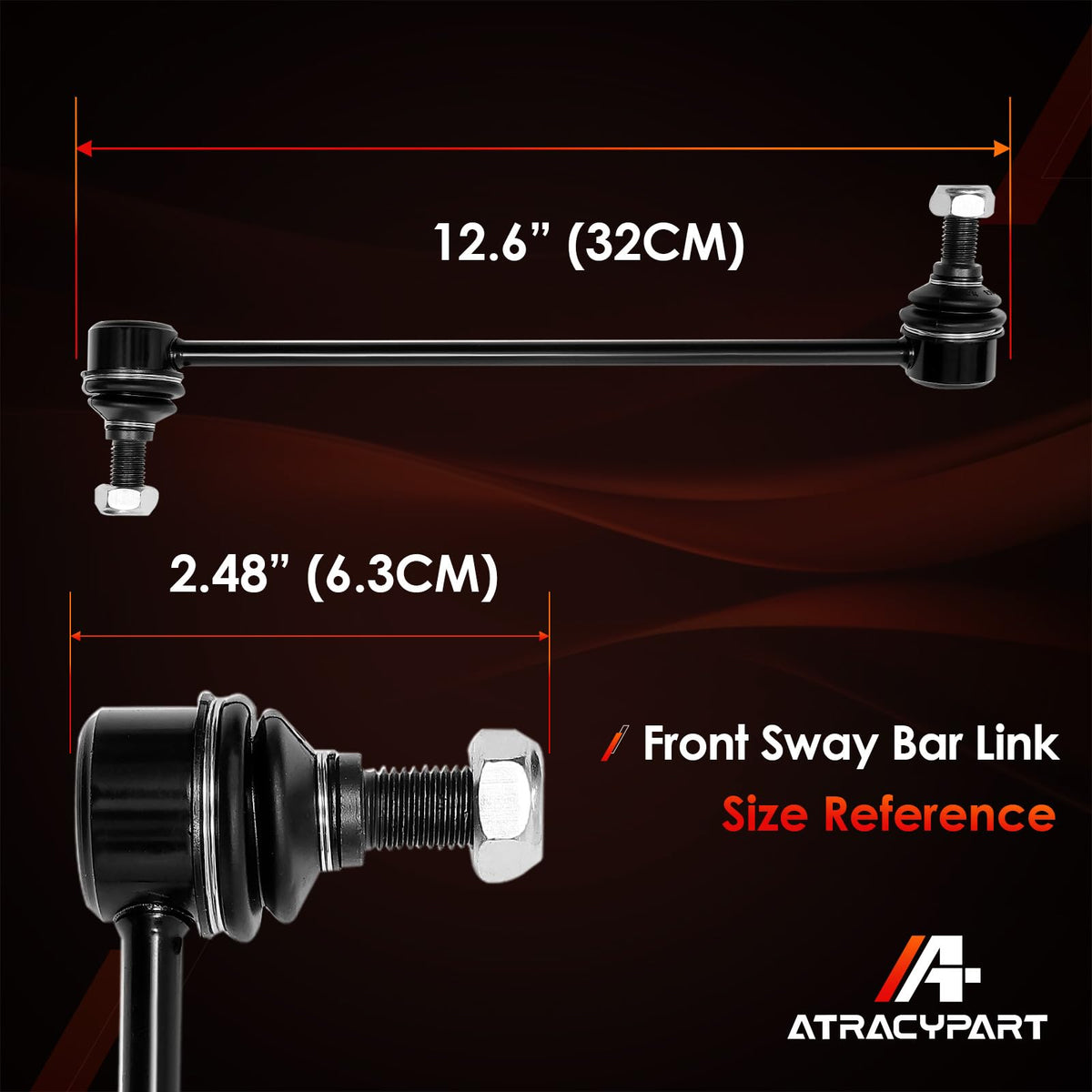 ATRACYPART unboxed pair of front sway bar end links ready for installation