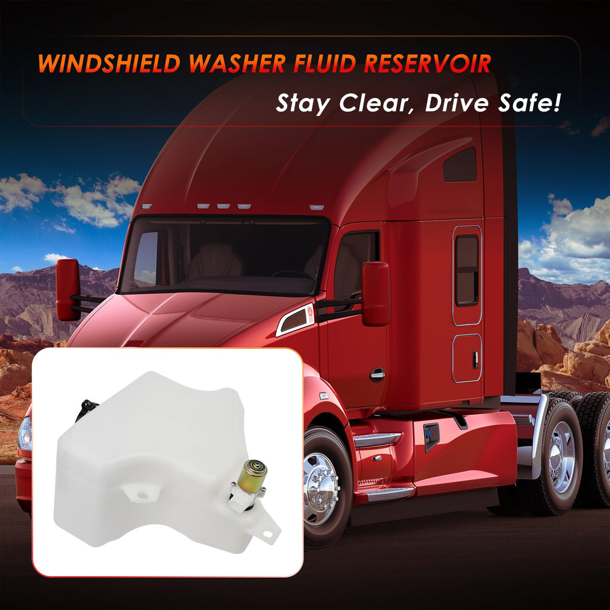 ATRACYPART reservoir mounted on truck in lifestyle shot emphasizing durable OEM-style design