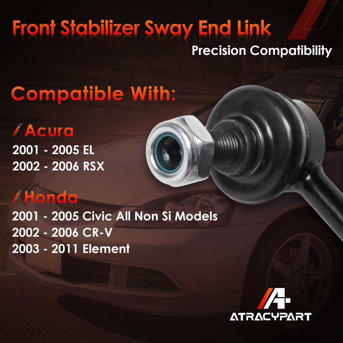 ATRACYPART rod and ball joint closeup highlighting durable construction