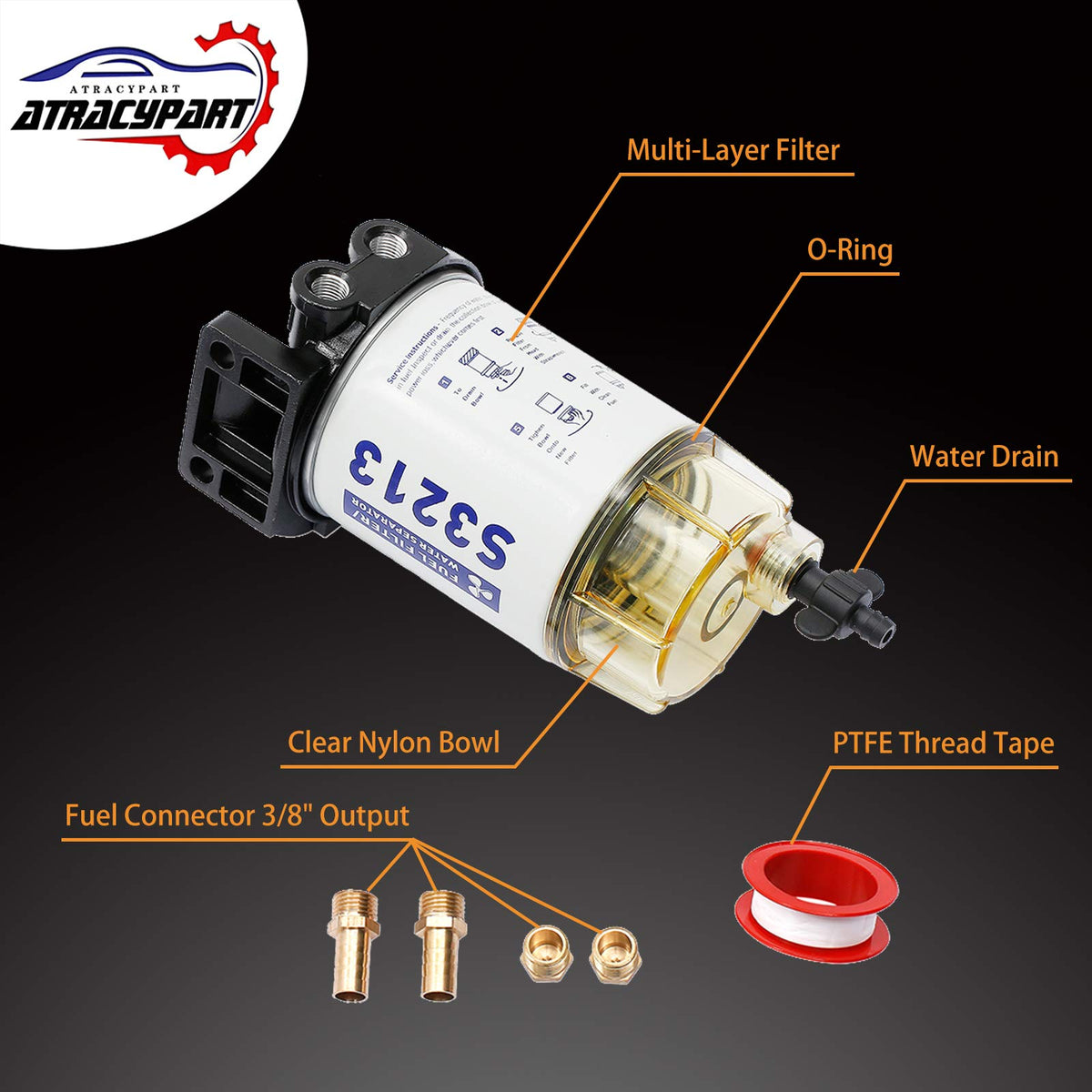 ATRACYPART multi-layer filter media detail capturing particles for cleaner fuel
