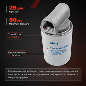 ATRACYPART filter beside a hand for scale showing compact, serviceable size benefit