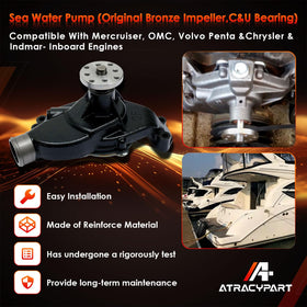 ATRACYPART view of pump housing bottom with zinc coating demonstrating rust protection