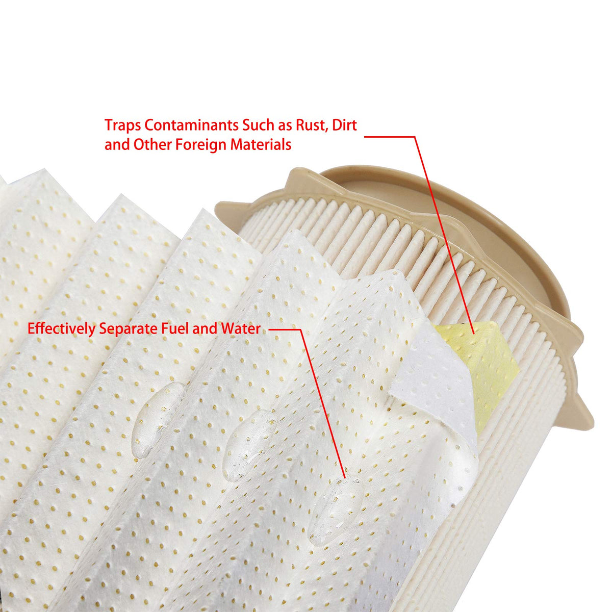 ATRACYPART separator bowl closeup showing water separation capability benefit