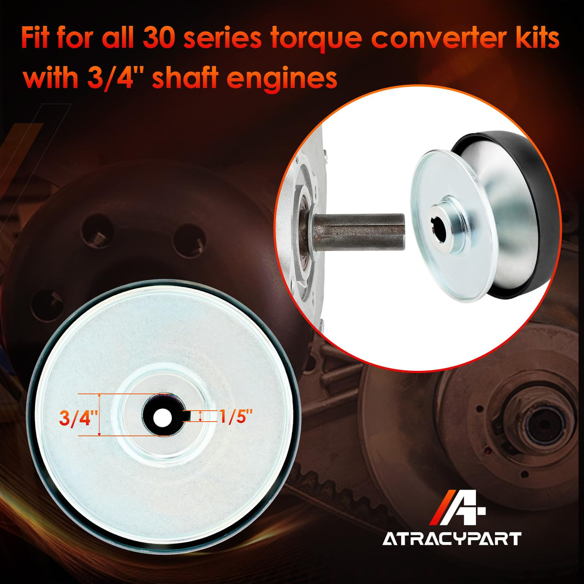 ATRACYPART Super 30 Series mounted on Predator engine demonstrating direct-fit upgrade advantage