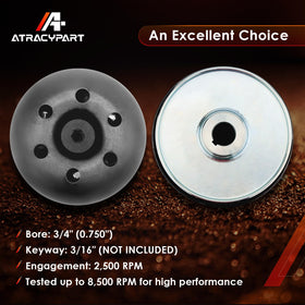 ATRACYPART side profile showing 3/4 inch bore for precise shaft fit and stability