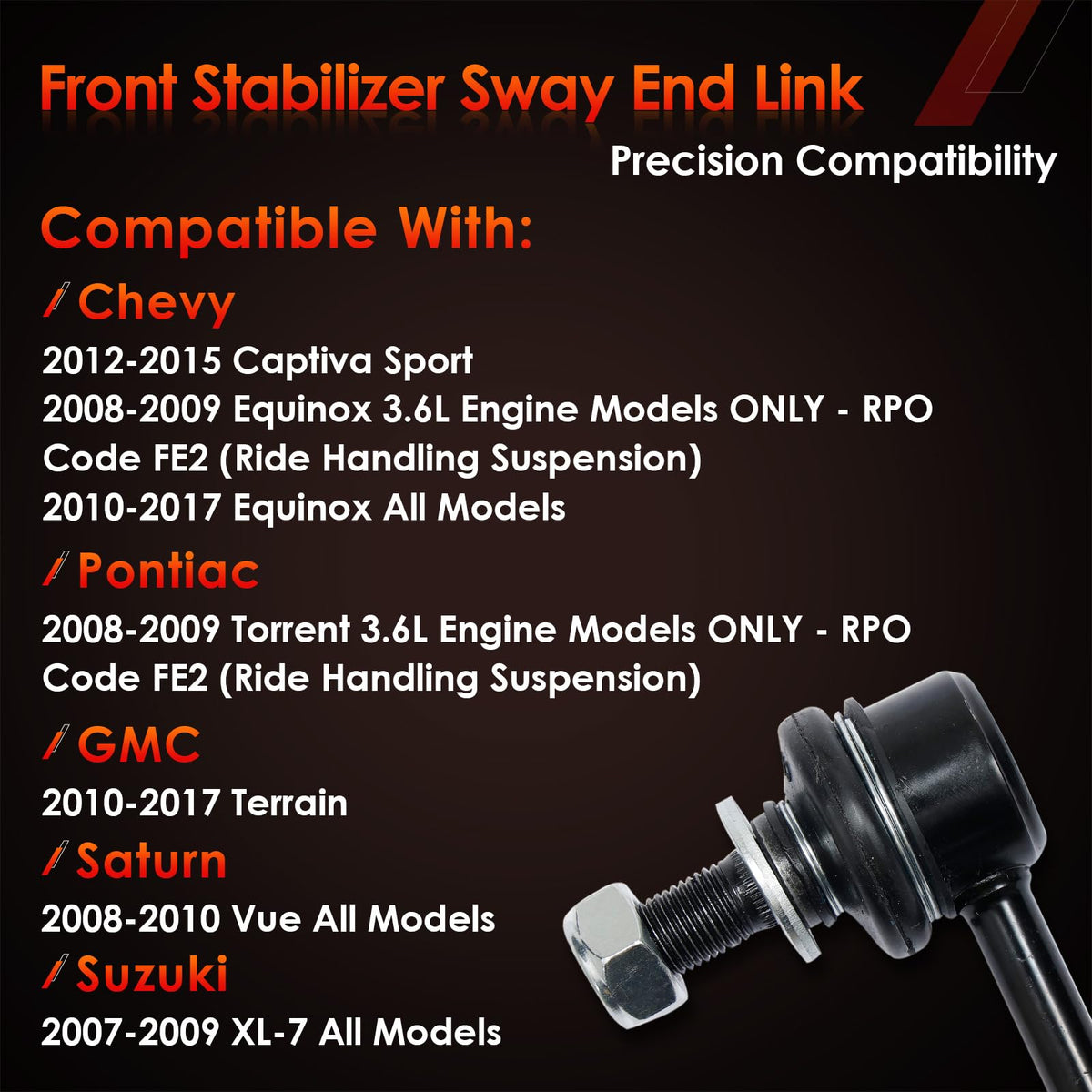 ATRACYPART close-up of sway link bushing demonstrating reduced suspension noise