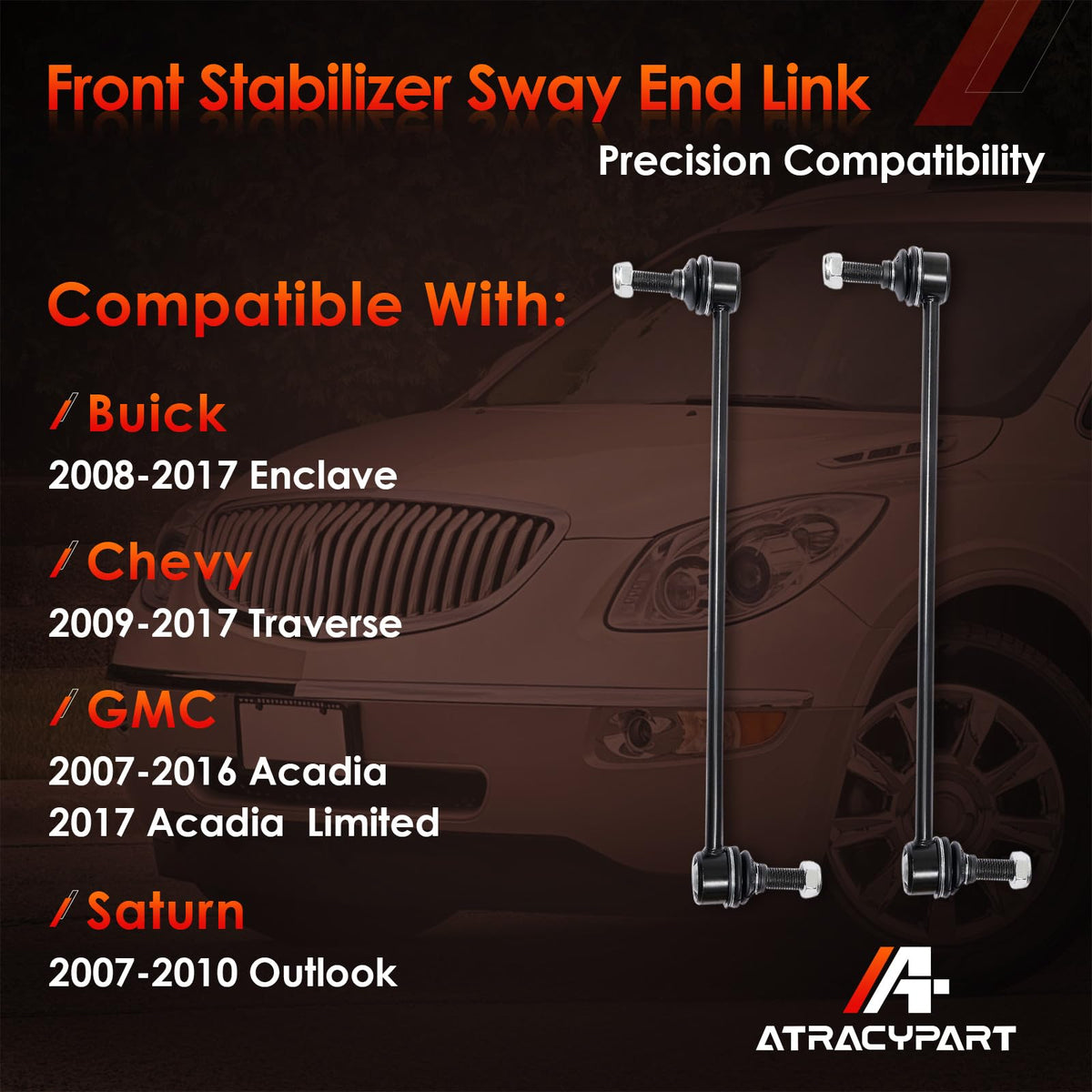 ATRACYPART close-up of sway link bushing demonstrating durable construction and reduced noise