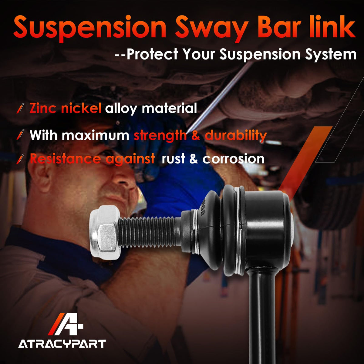 ATRACYPART new links beside worn link illustrating improved handling and safety benefit