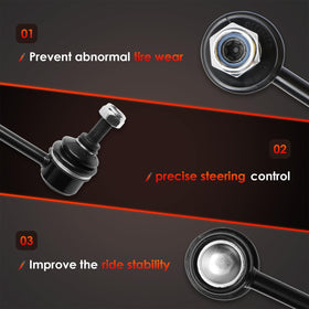 ATRACYPART sway links next to tape measure, showing 300mm equivalent fit confirmation