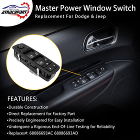 ATRACYPART button close-up highlighting durable finish and clear illumination