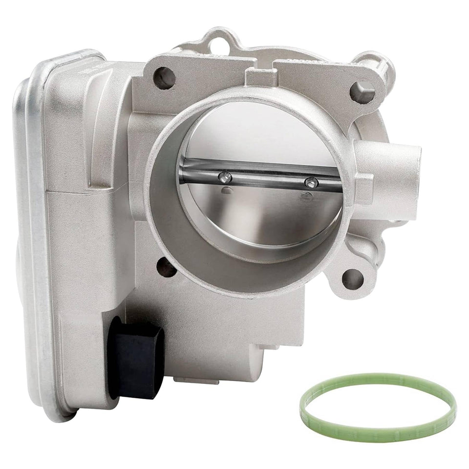 ATRACYPART front view of throttle body showing mounting flanges and gasket fitment benefit