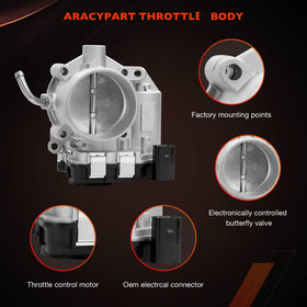 ATRACYPART throttle body next to ruler showing compact size for confident fitment