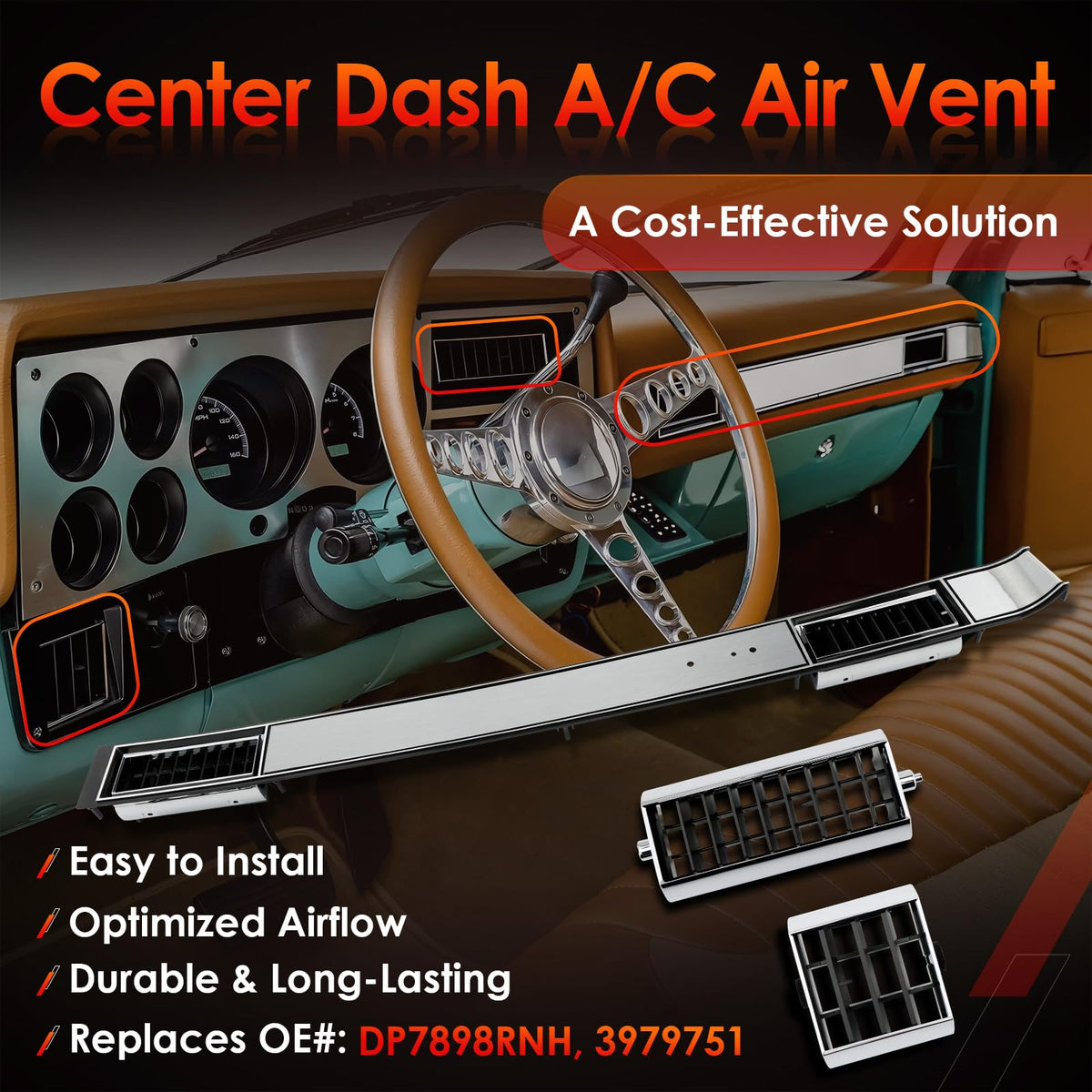 ATRACYPART close-up of vent texture and finish highlighting durable, UV-resistant plastic