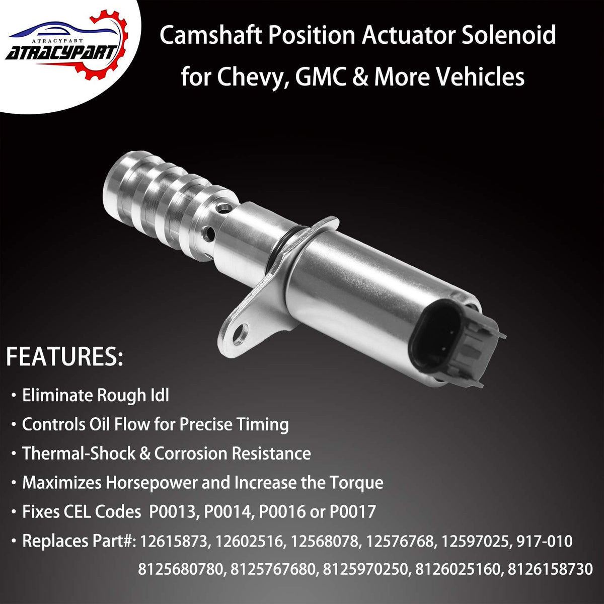 ATRACYPART VVT solenoid electrical connector closeup ensuring secure OE-style connection