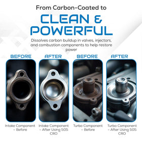 Manifold and valvetrain before and after cleaning with ATS Chemical 505