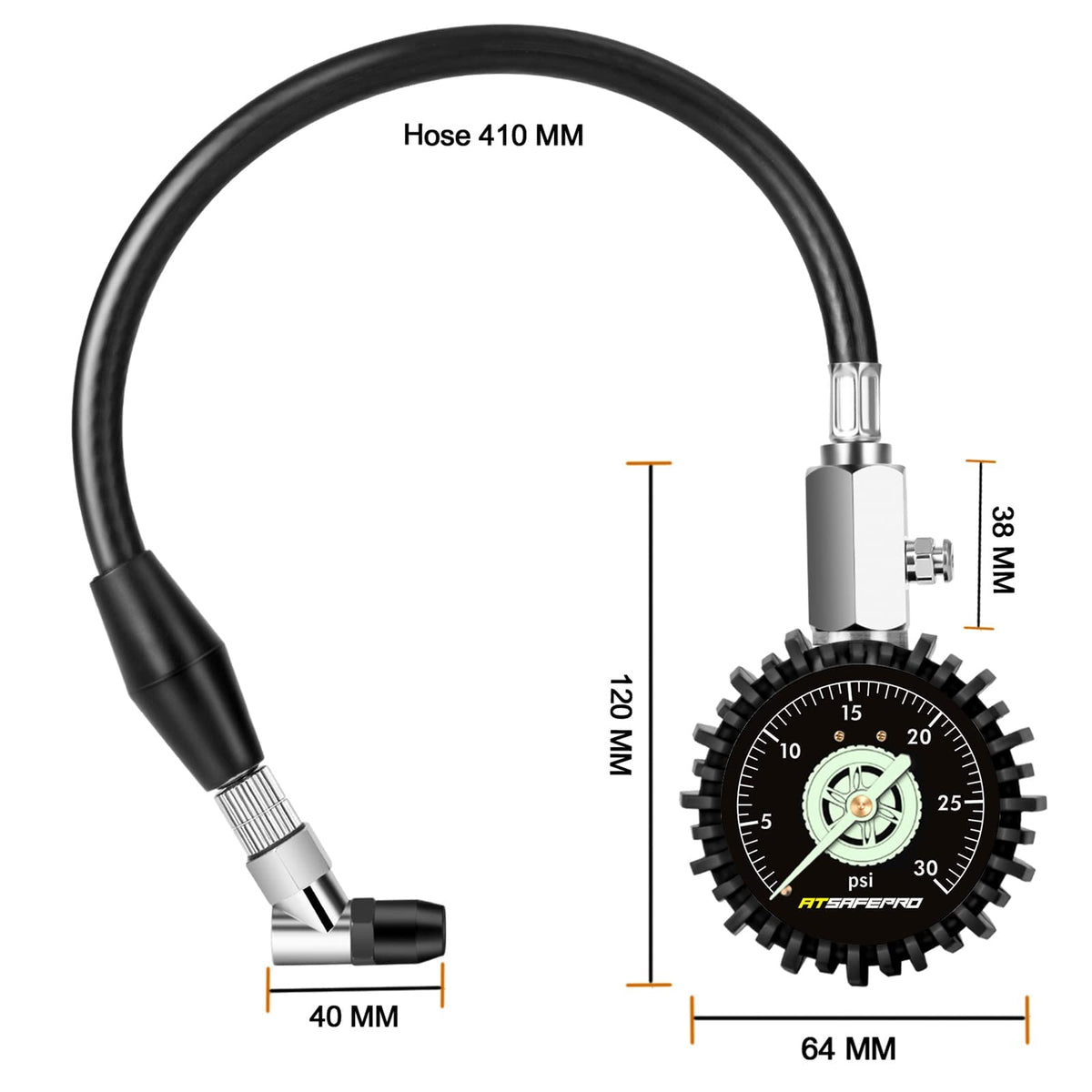 ATsafepro bleeder button and hex stem for quick pressure relief