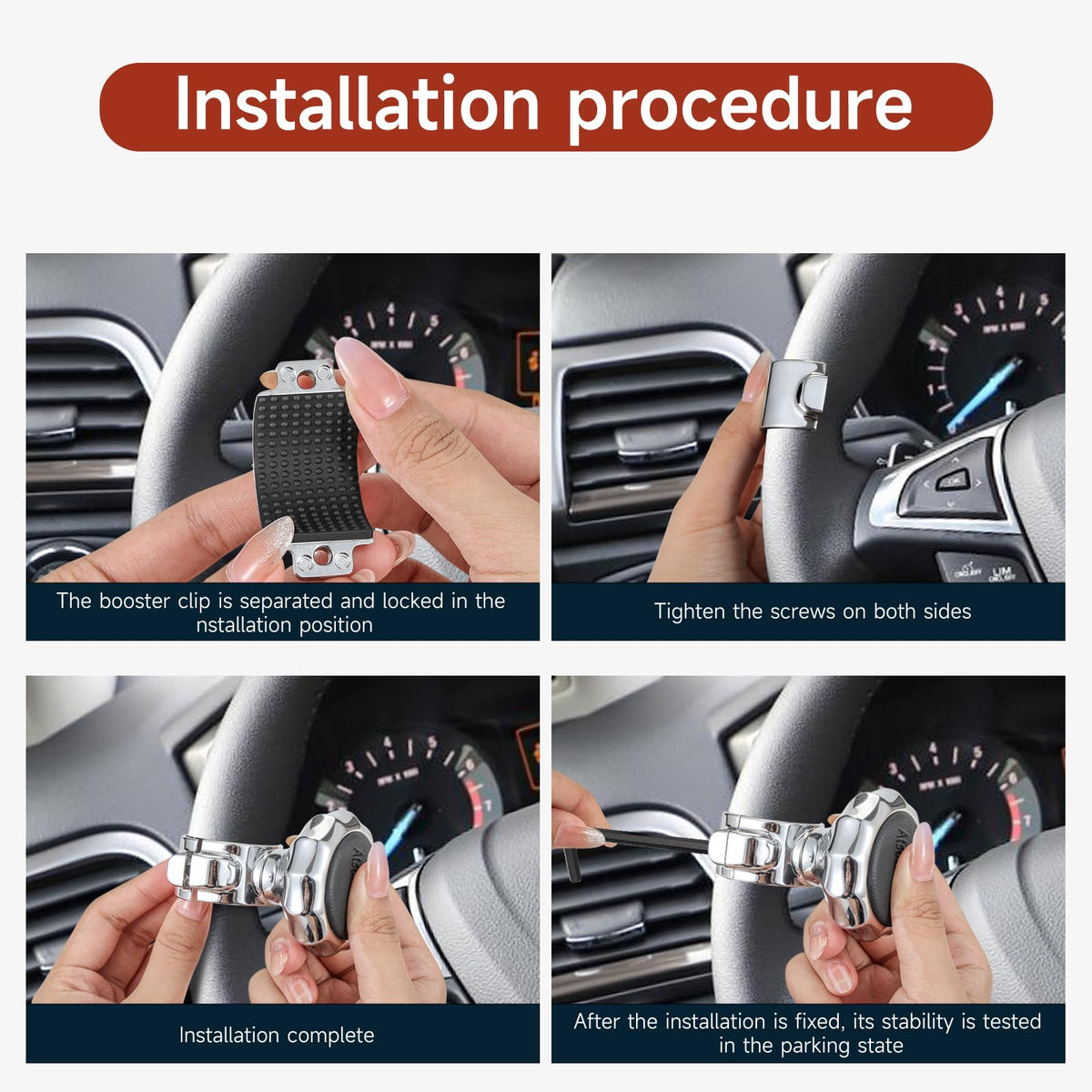 Atsorvicate included mounting hardware kit laid out to show simple installation tools