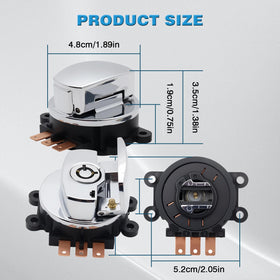 atsuch ignition switch with two keys and package for immediate replacement