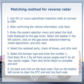 atsuch sensor fitted in rear bumper illustrating obstacle detection restored