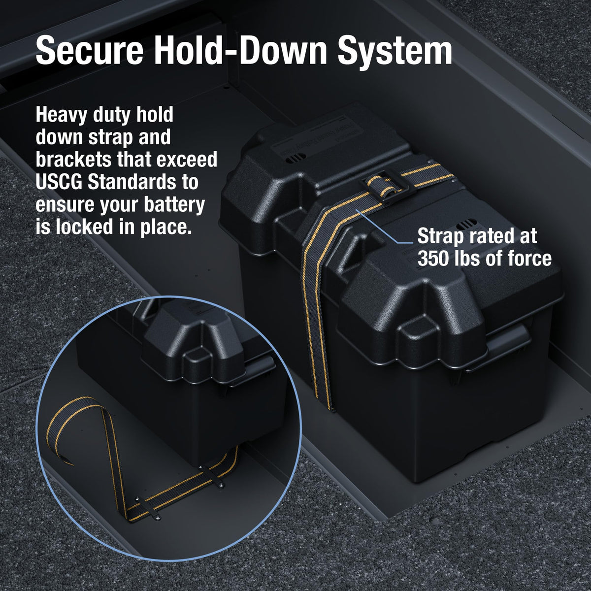 attwood enlarged cable ports detail for neat wiring and reduced abrasion benefit