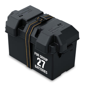 attwood front view of vented battery box showing secure enclosure benefit