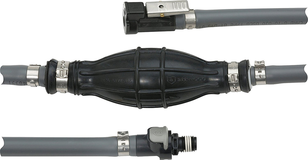 attwood hose close-up showing reinforced wall for long-lasting fuel containment