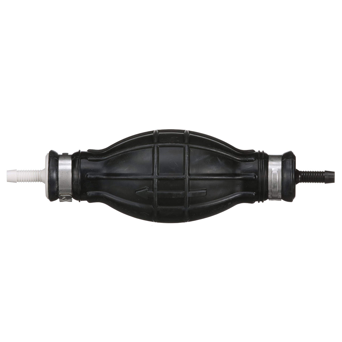 attwood primer bulb front view showing durable body and connectors, reliable priming