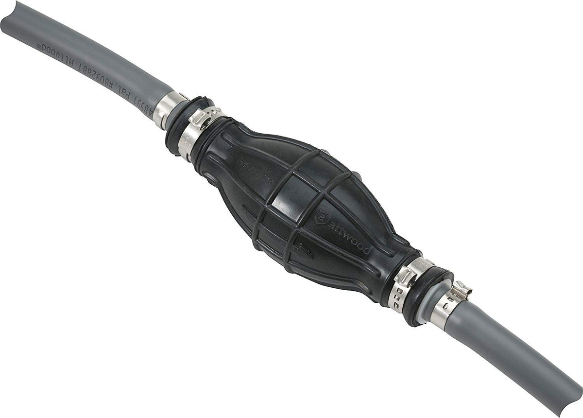 attwood sprayless connector in use preventing spills and improving dock safety